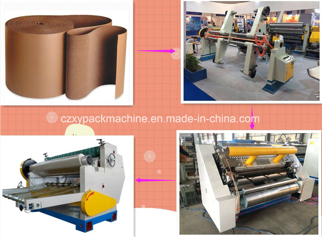 2ply Single Facer Corrugated Cardbpard Making Machine