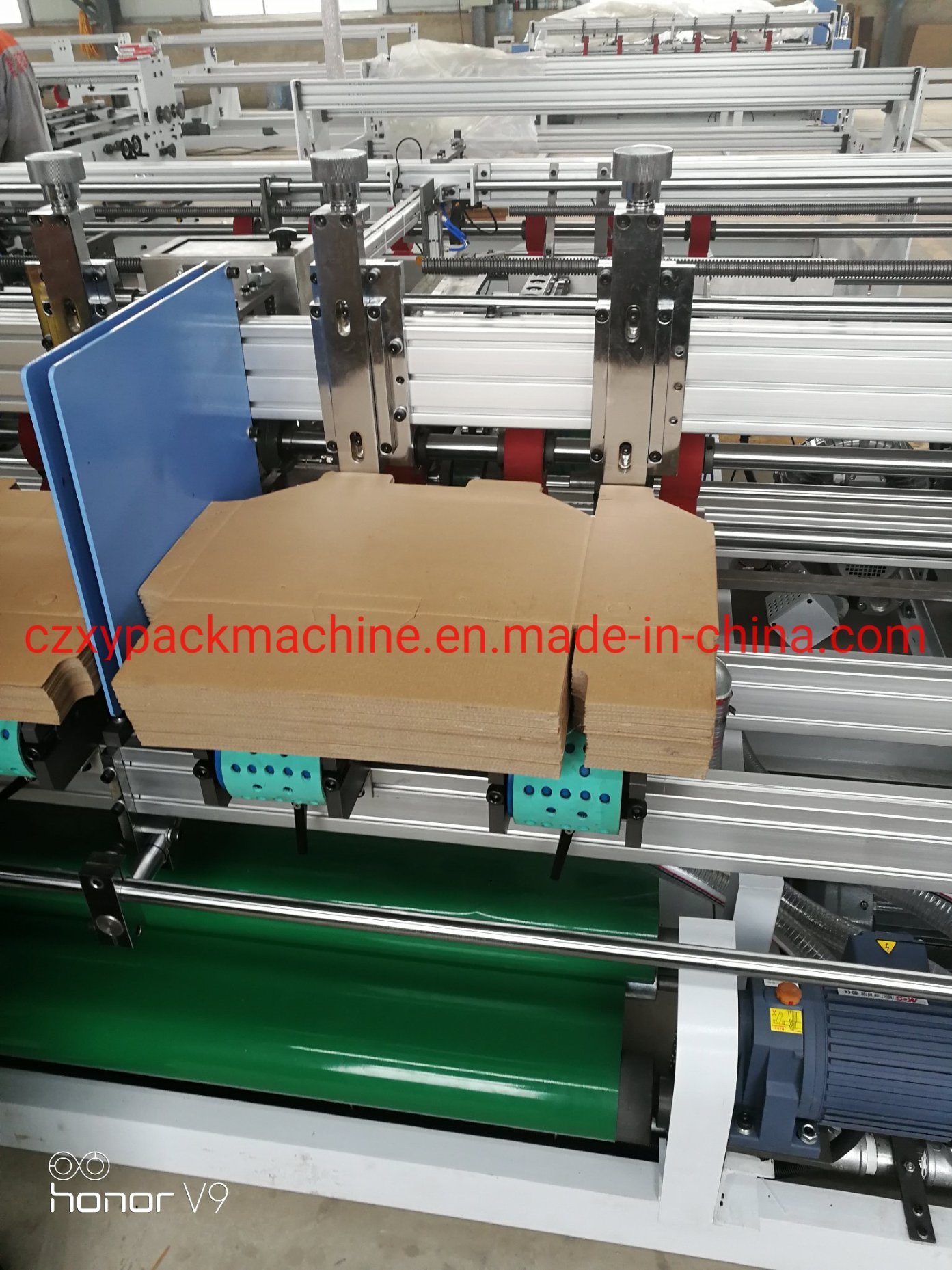 High Speed Folder Gluer for Two Pieces Currgated Cardboard