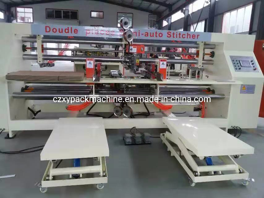 Double Head Stapling Machine for Two Pieces Box Forming
