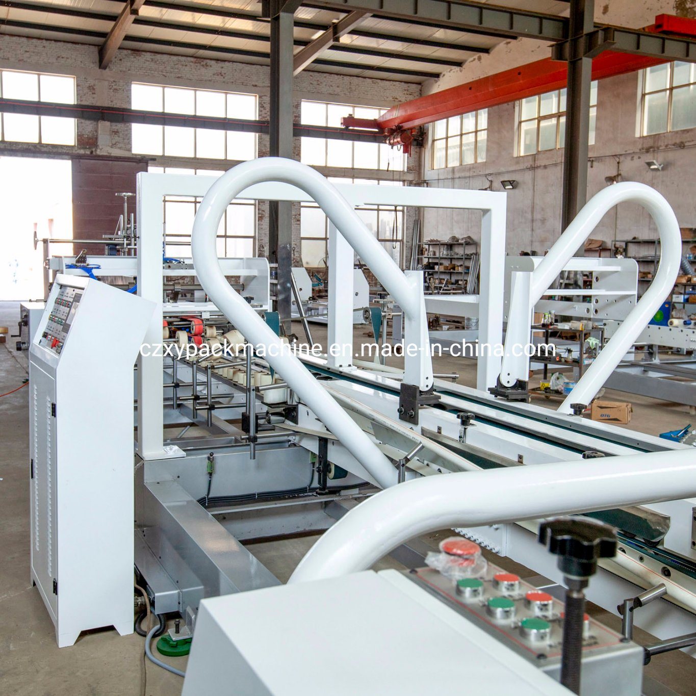3/5layer Corrugated Box Automatic Folding Gluing Strapping Machinery