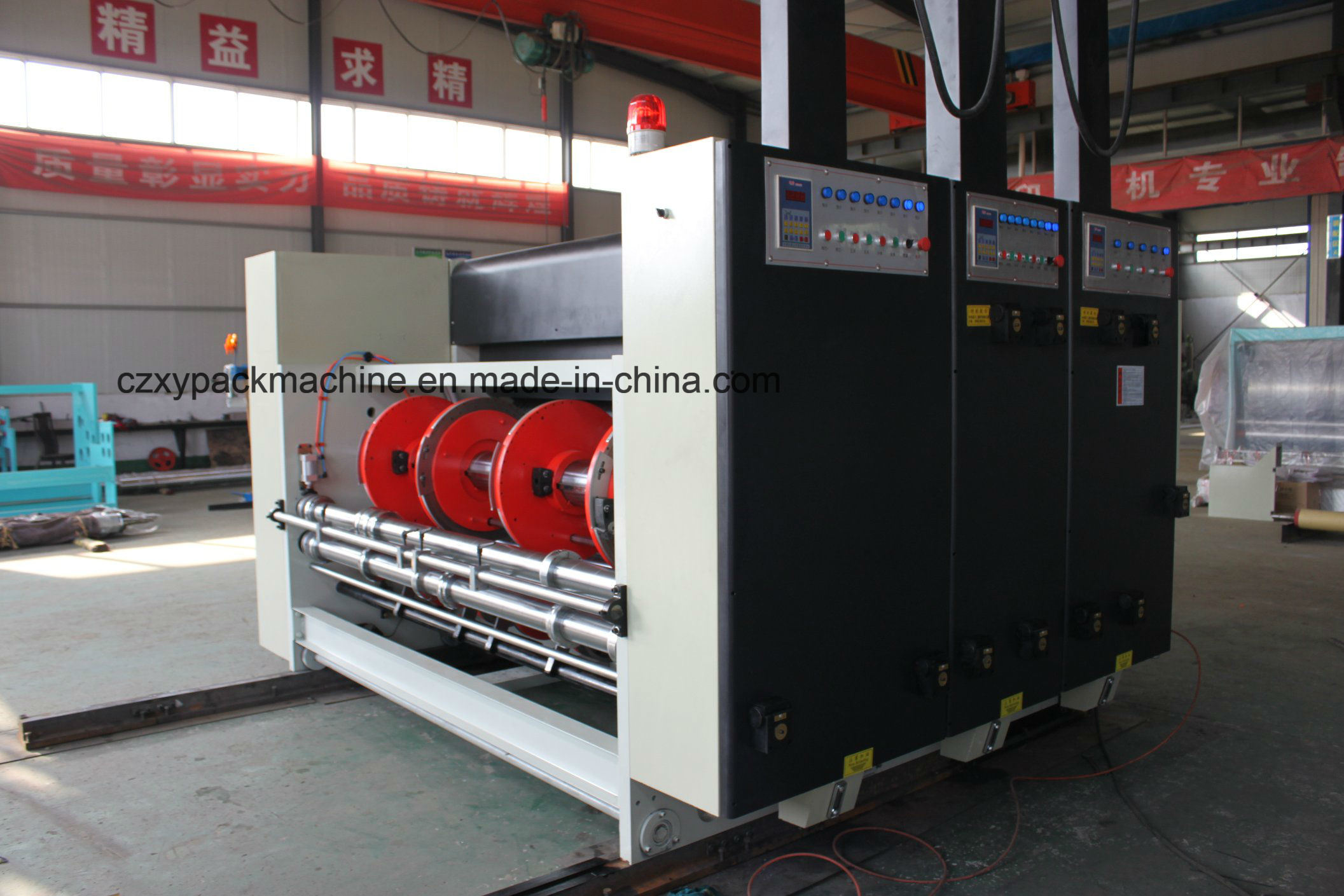 Automatic High Speed 4 Color Corrugated Carton Flexo Printing Slotting Die Cutting Machine