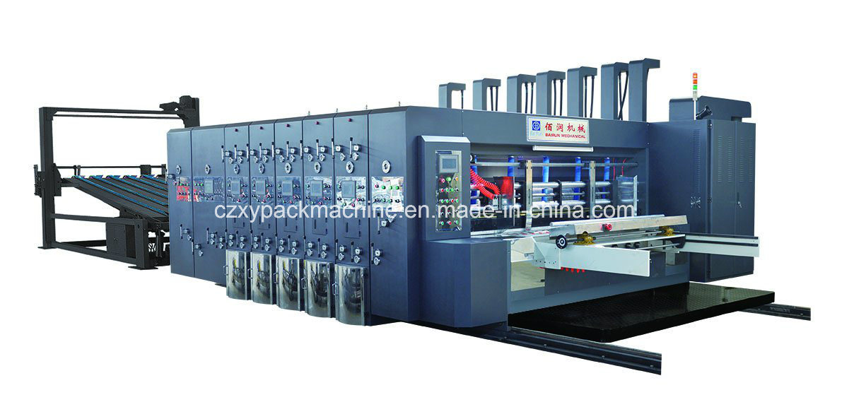 Ce Certification Automatic High Speed Carton Box 4 Colors Flexo Printing Die Cutting Machine