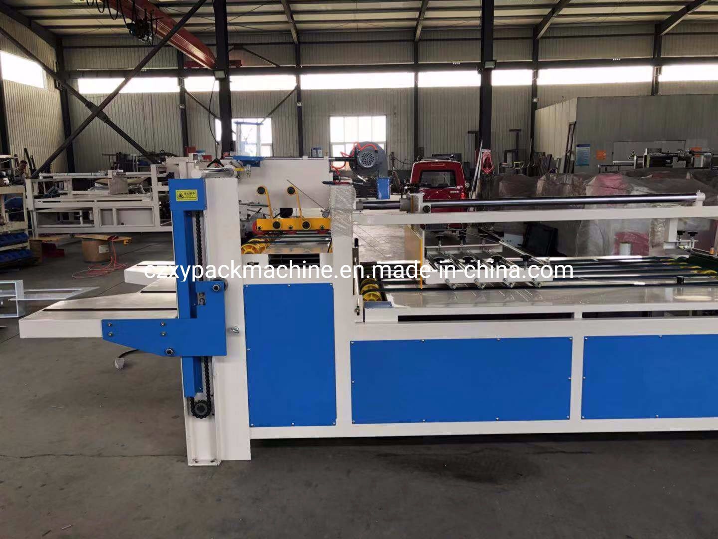 SemiAutomatic Corrugated Box Making Folding Gluing Machine