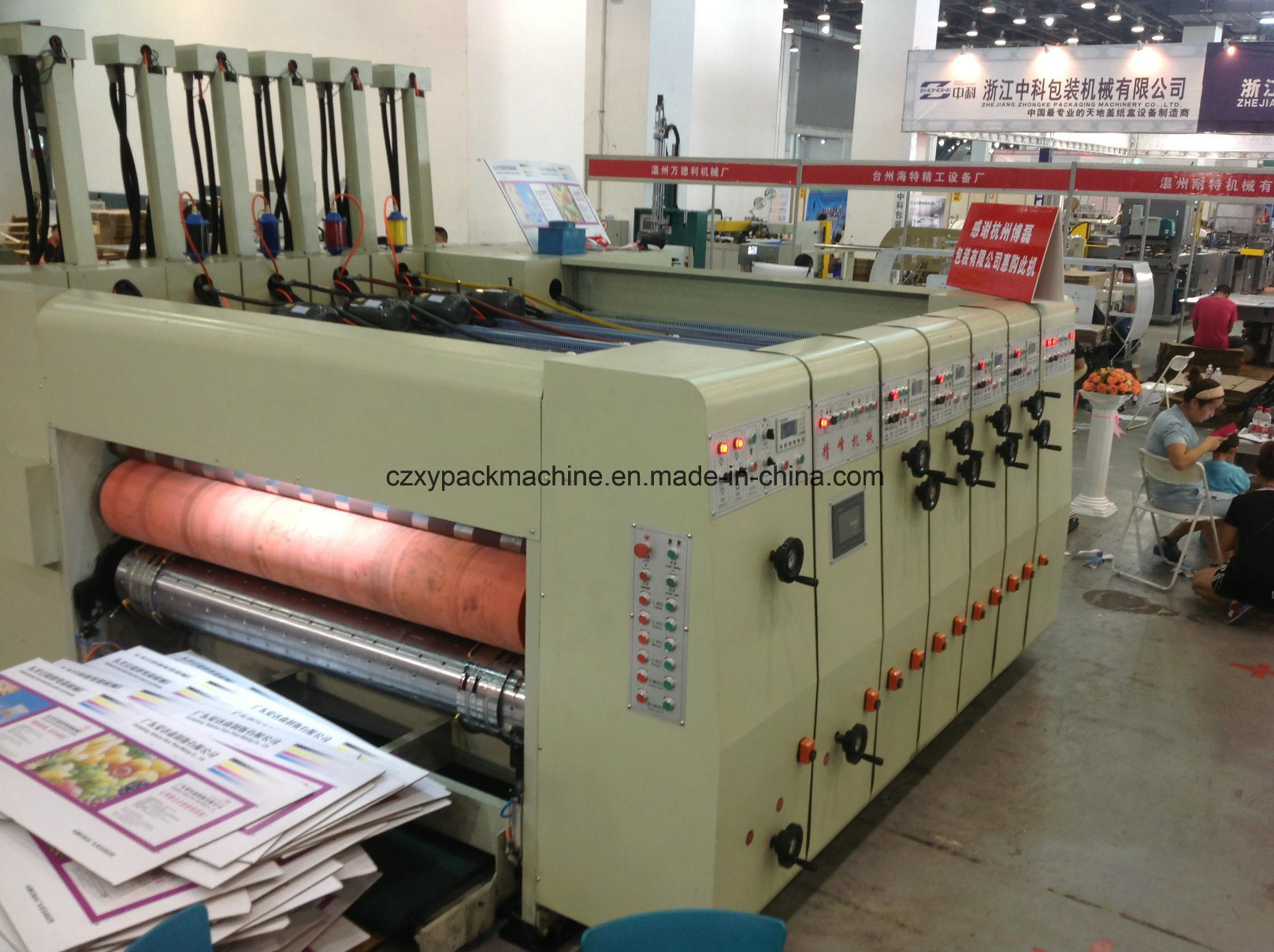 Automatic Corrugated Carton Box Packaging Printing Slotting Die Cutting Machine