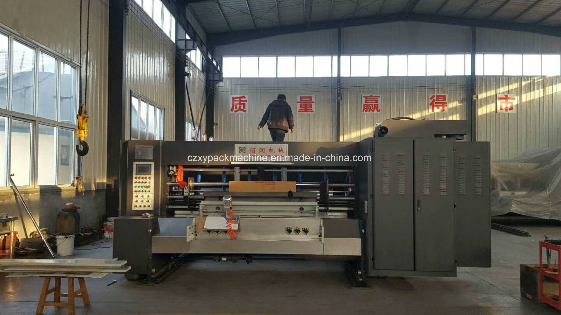 Corrugated Paperboard Slotting Die Cutting Machine/4color Automatic Carton Printing Die Cutting Machine