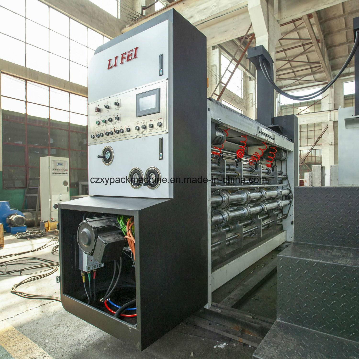 Four Colors Carton Box Making Printing Machine with Slotter and Die Cutter