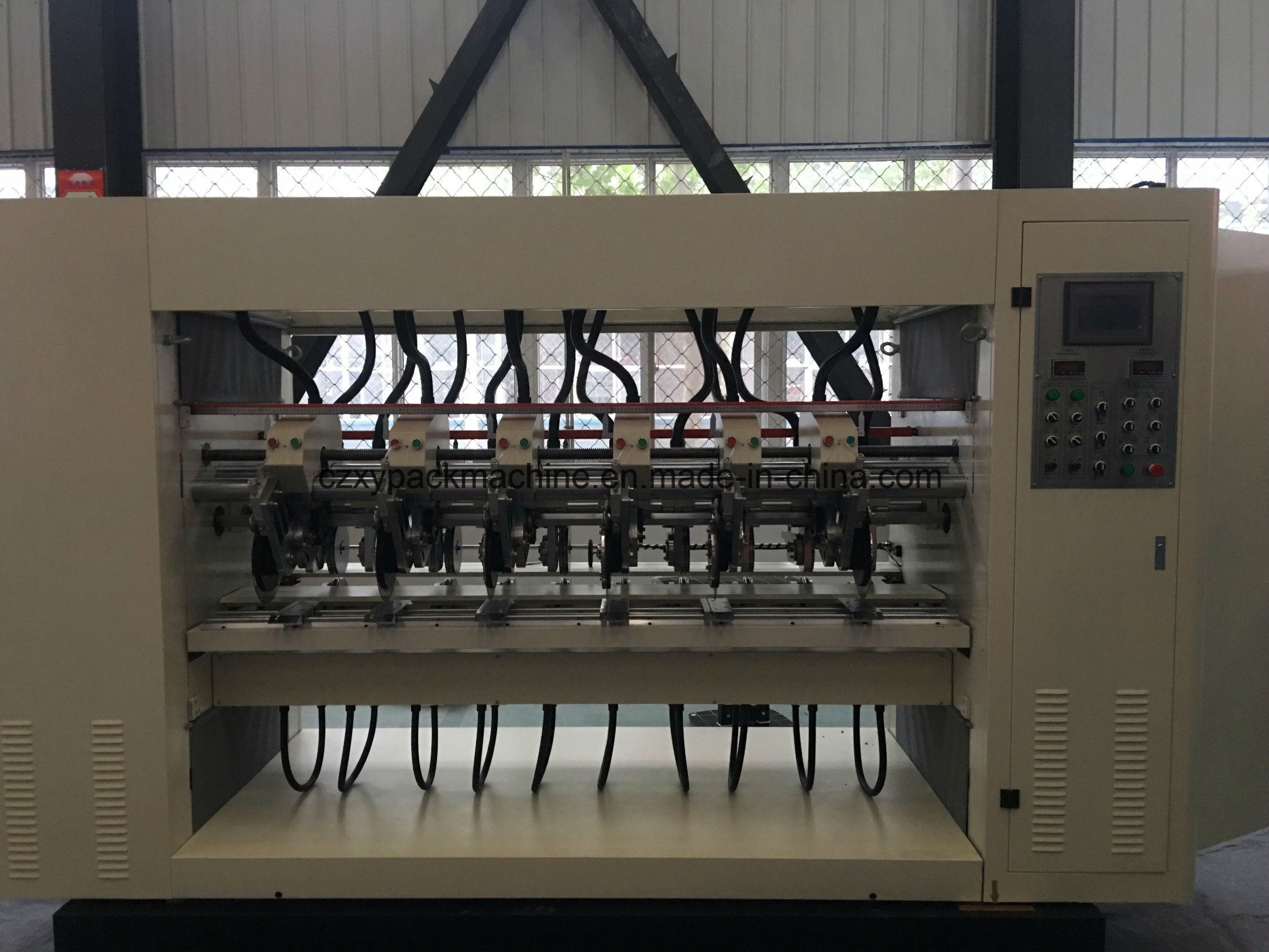 High-Speed Flexo Ink Corrogated Paperboard Printing Machine Slcing Corner and Grooving Machine