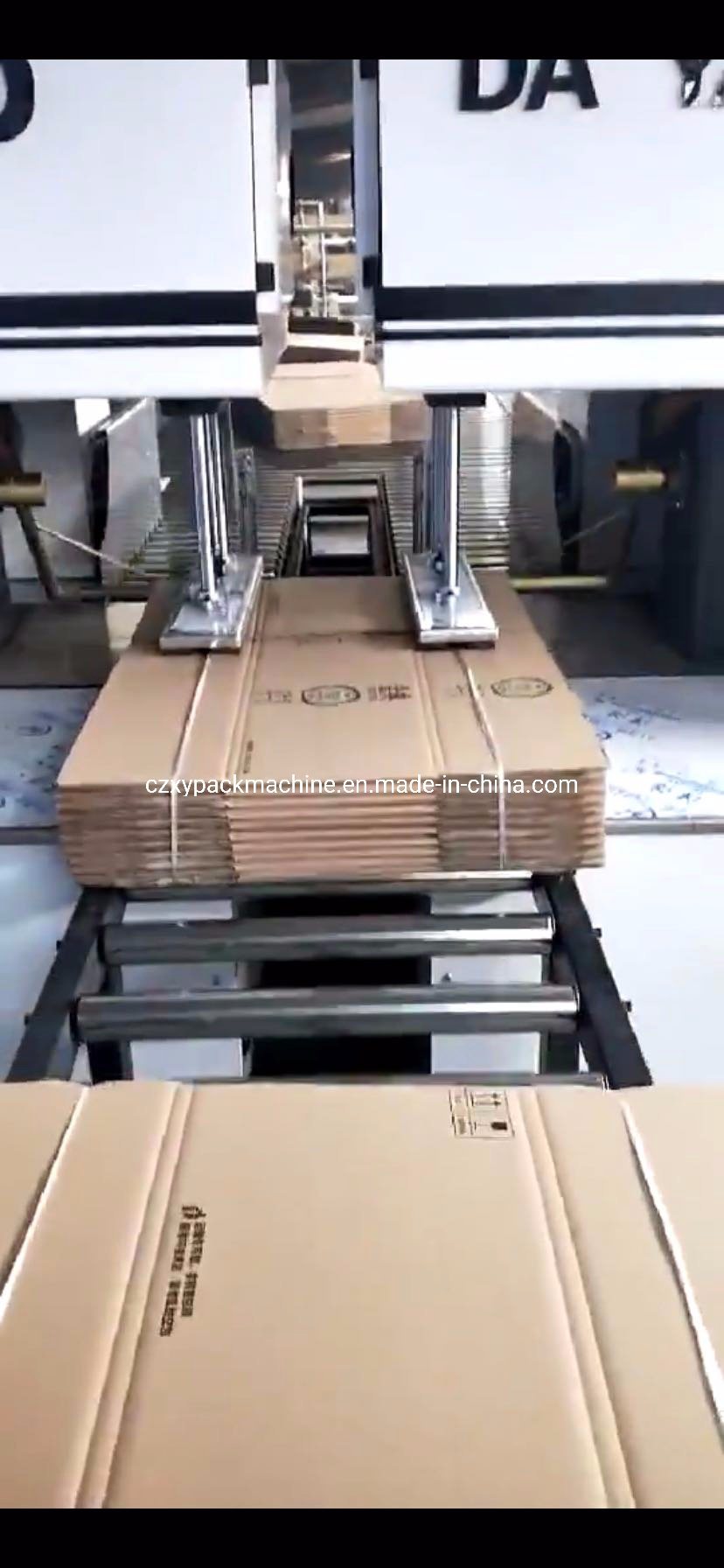 Automatic Folding Gluing Machine with Automatic Strapping Combined Inline