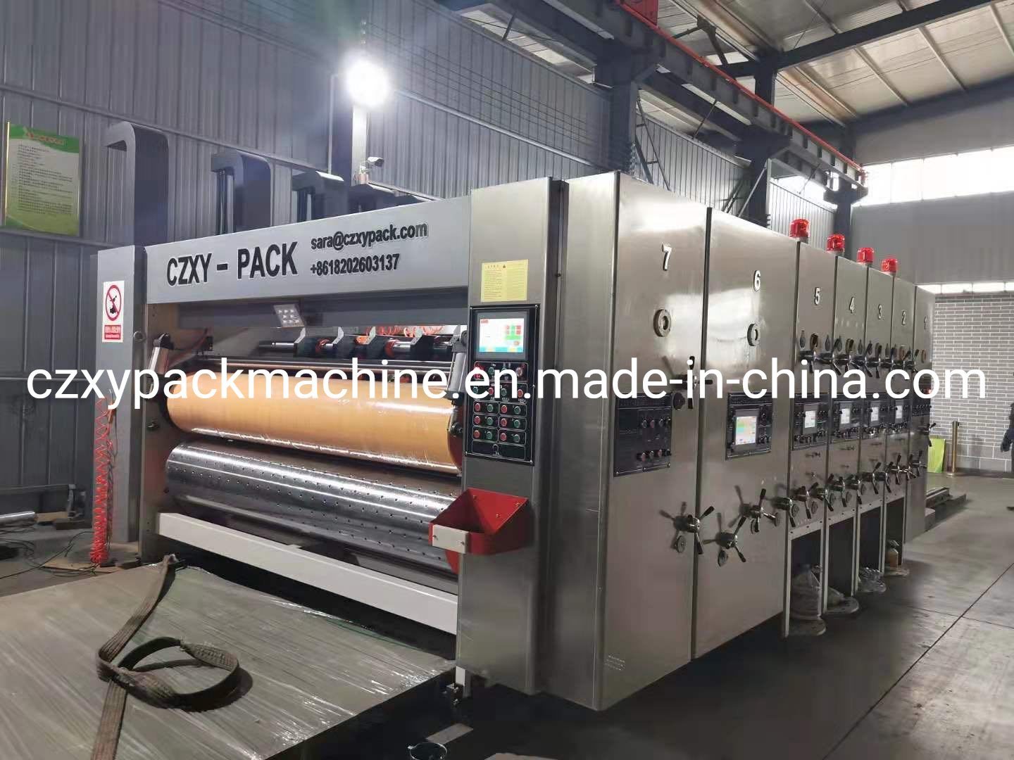 Corrugated Carton Box Cardboard Printing Machine with Slotter