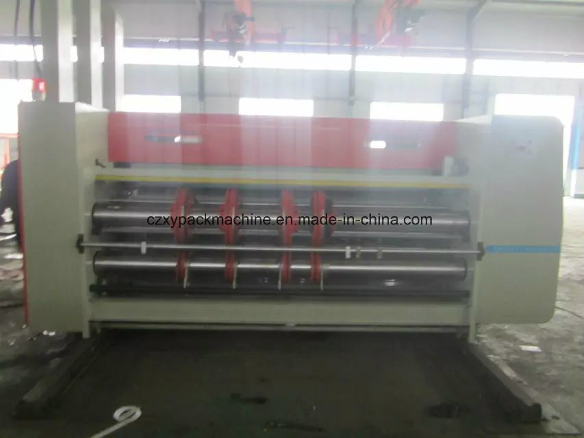 Automatic Chain Feeder 2 Color Flexo Printing Slotting and Die Cutting Machine