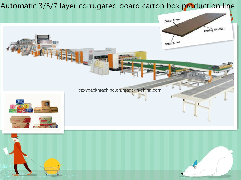 3/5/7-Layer High Quality Corrugated Cardboard Paperboard Making Plant