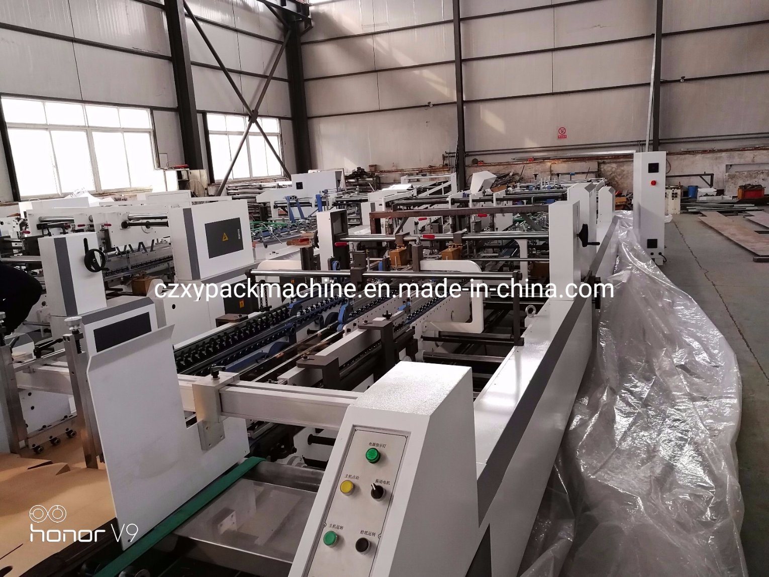 Corrugated 3ply Offset Colorful Box Folder Gluer for 4 6corner Box Making